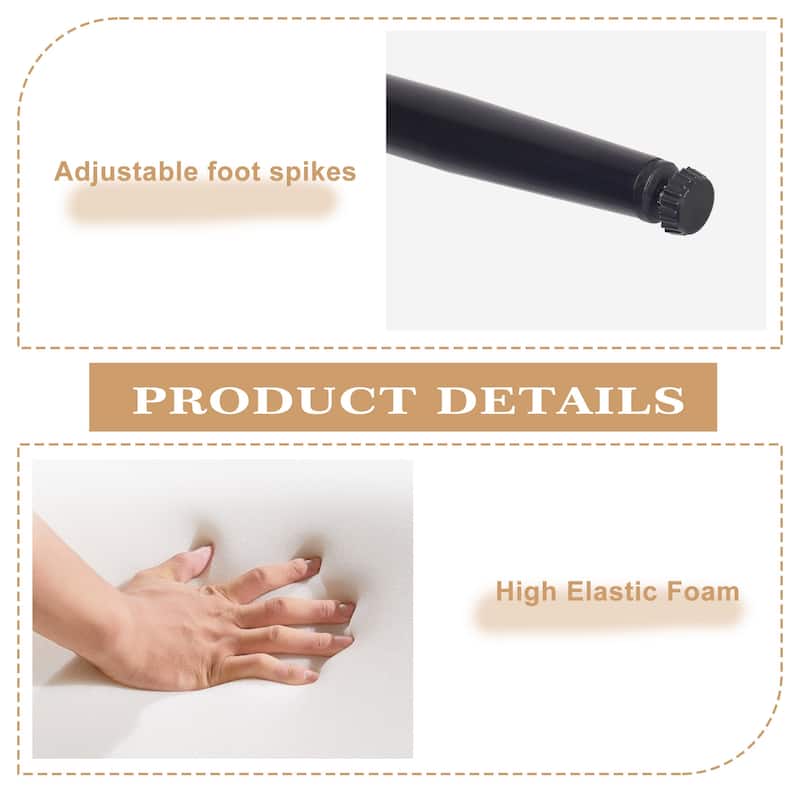 Chenille Counter Height Swivel Bar Stools Rattan Back with Metal Legs