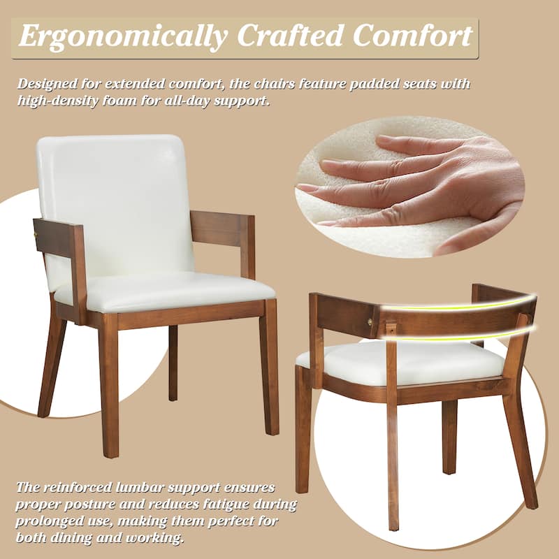 Upholstered Arm Chair Dining Chairs (Set of 2)
