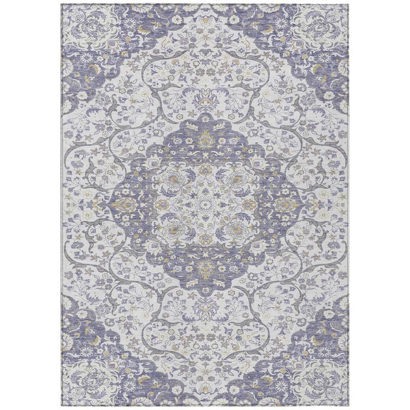 HomeRoots Medallion Traditional Rectangle Outdoor Rug