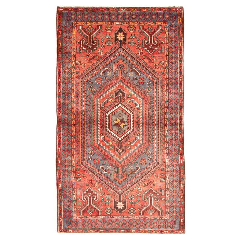 ECARPETGALLERY Hand-knotted Anadol Red Wool Rug - 4'4 x 7'8
