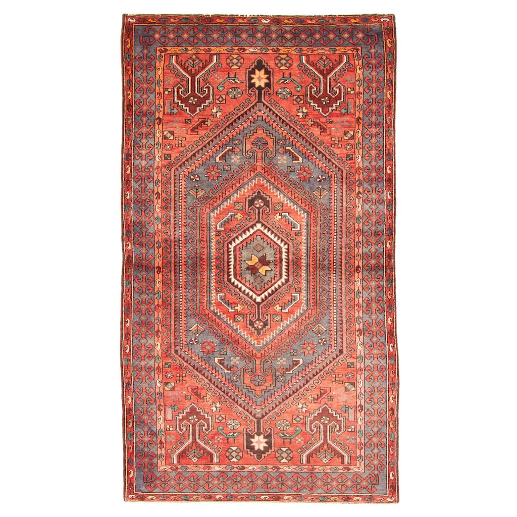 ECARPETGALLERY Hand-knotted Anadol Red Wool Rug - 4'4 x 7'8