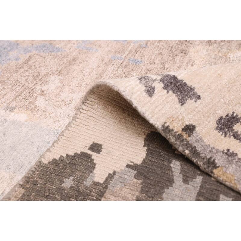 ECARPETGALLERY Hand-knotted Legacy Grey Silk Rug - 5'8 x 7'11