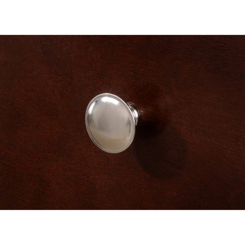 Contemporary Modern Look 2-Drawer Nightstand End Table White Finish Two Storage Drawers Round Knobs