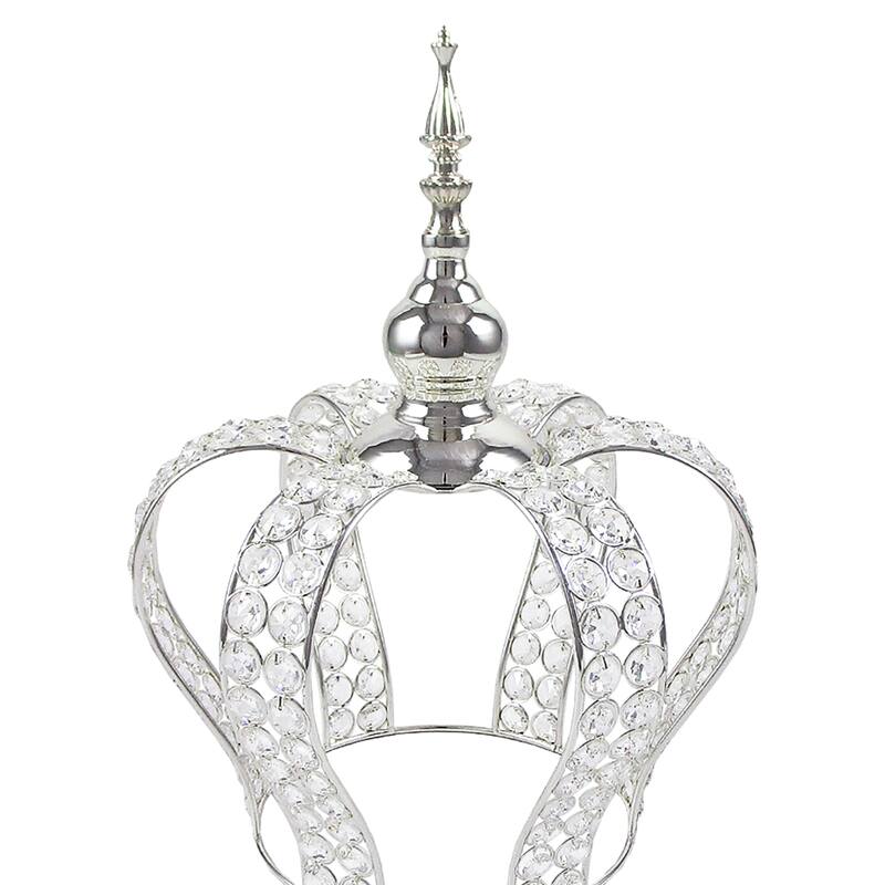 Crystal Bead Crown Decor Centerpiece Accent Piece Tabletop