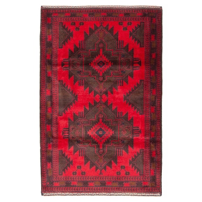 Teimani Brown Rug 3'4" x 5'1" - 3'4 x 5'1