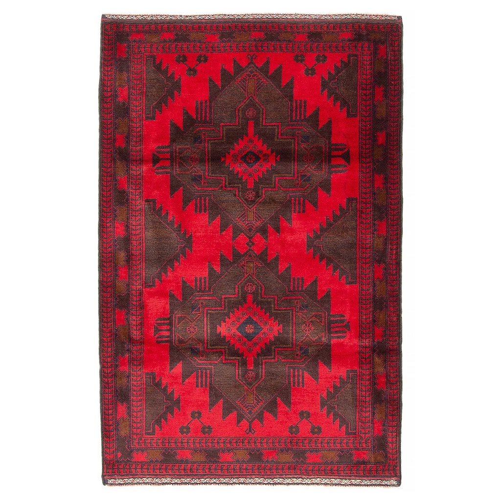 Teimani Brown Rug 3'4" x 5'1" - 3'4 x 5'1