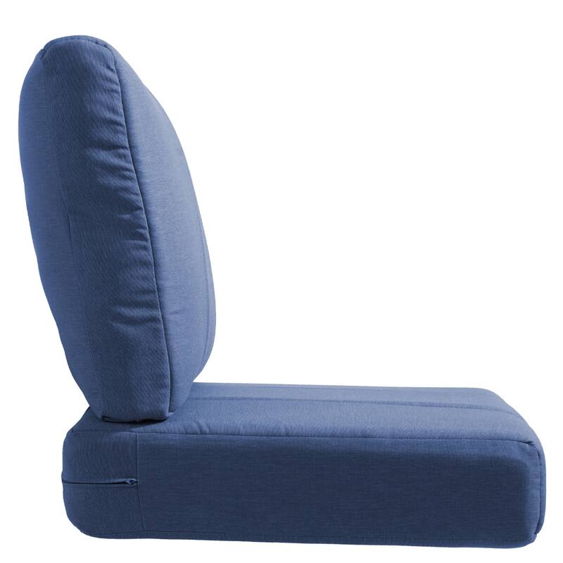 Gymojoy 24"x24"x6" Patio Thick Cushions & Pillows Set - Channel-Tufted Design Deep Seat Water & Fade Resistant Cushion Set