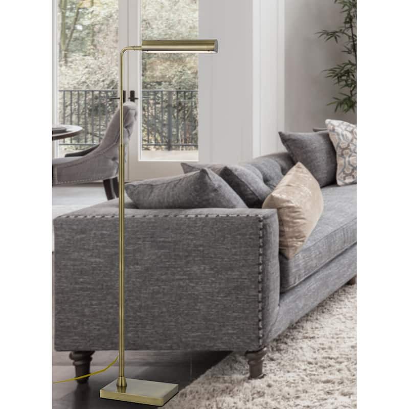 Delray 58" Height Antique Brass Metal Floor Lamp - One Size