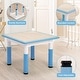 preview thumbnail 44 of 45, Garvee Kids Table and 4 Chairs Set, Graffiti Desktop Plastic Children Art Table, Height Adjustable Table and Chair Set