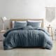 Modern Threads Braelyn 4-Piece Garment-Washed Comforter Set - Denim - Queen