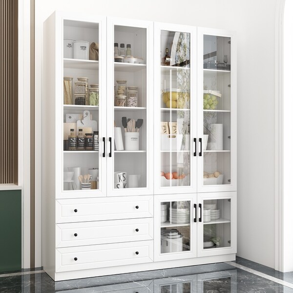 Glass cabinet for crockery discount