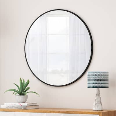 36 Inch Circular Wall Metal Framed Round Vanity Mirror