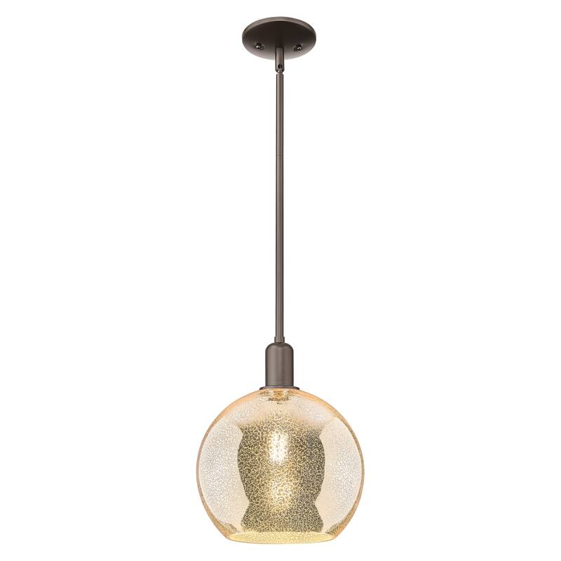 Innovations Lighting Endless Possibilities Arcadia - Athens - 1 Light 10" Stem Hung Mini Pendant - Mercury/Oil Rubbed Bronze