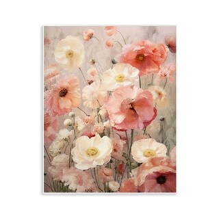 Stupell Blush Floral Pattern Wall Plaque Art Design By RileyB - Bed ...