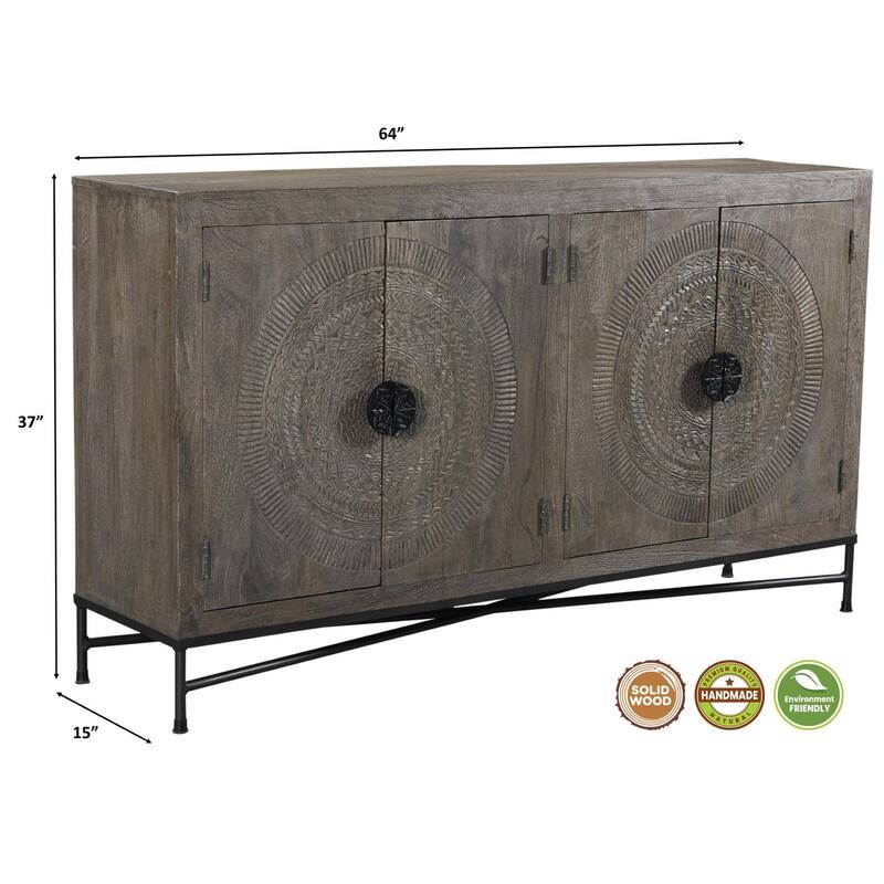 Ashford Carved Wood Sideboard