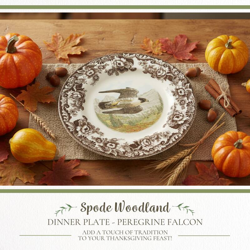 Spode Woodland Dinner Plate Birds Motif - 10.5