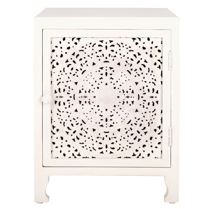 SAFAVIEH Caitlynn 2-Shelf 1-Door Nightstand (Fully Assembled)