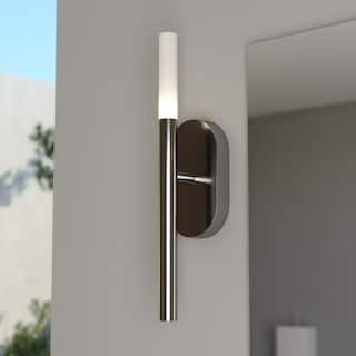 Fulton 1 Light Integrated LED Contemporary Wall Sconce White Acrylic