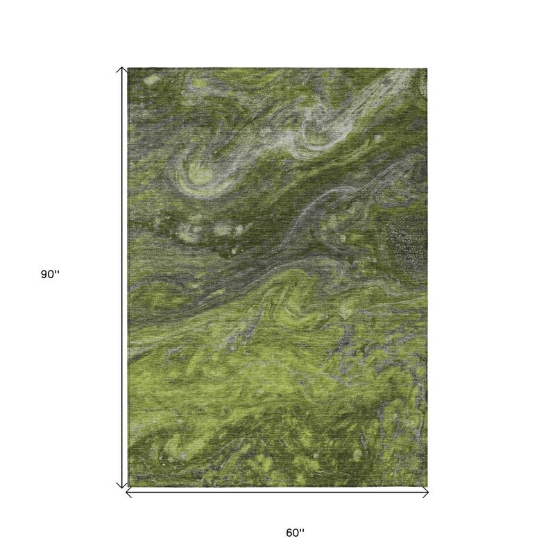 HomeRoots Abstract Transitional Rectangle Outdoor Rug