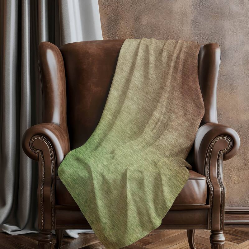 Premium Machine Washable Modern Ombre Sherpa Throw Blanket