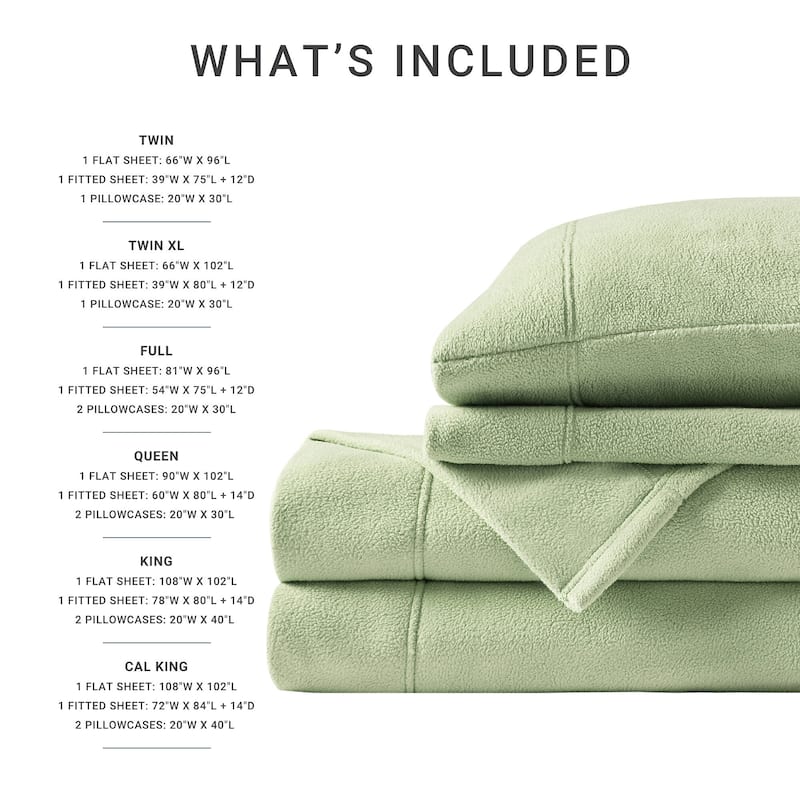 Madison Park Micro Fleece Bed Sheet Set