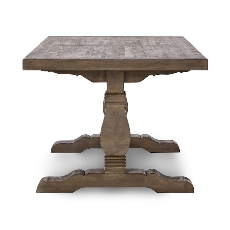 Classic Home Caleb 94" Solid Wood Farmhouse Dining Table