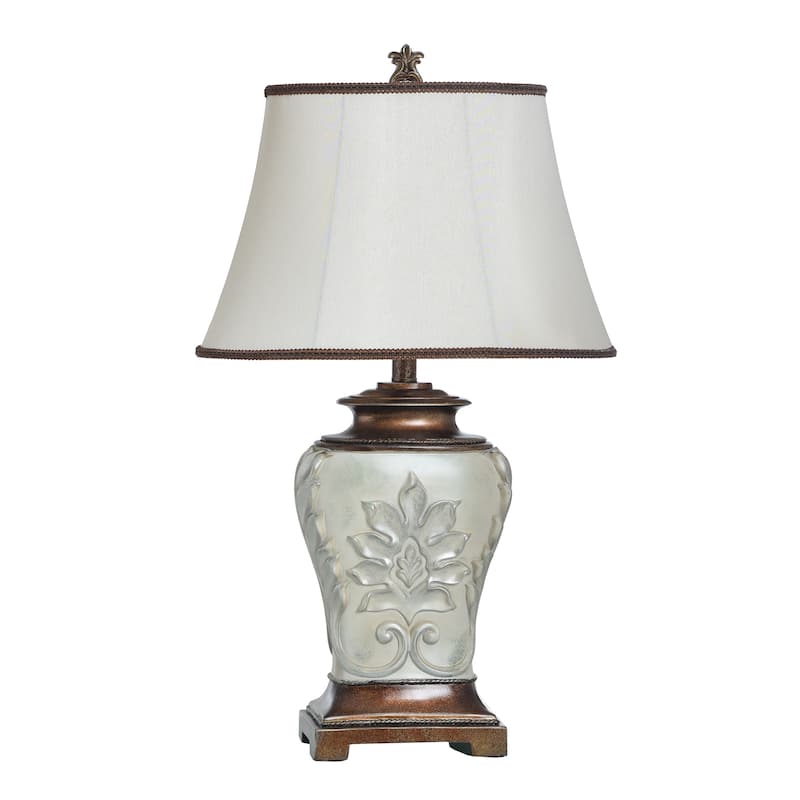 StyleCraft Magonia Table Lamp - Cream, Off-White With Antique Gold Accent Finish - Antique White With Gold Accents
