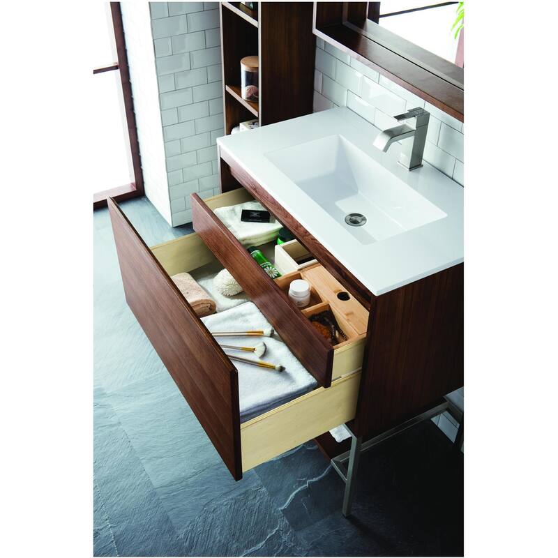 James Martin Vanities 805-V31.5-MB-GW Mantova 32" Single Basin Poplar
