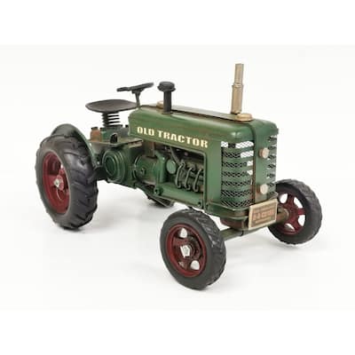 Green "Old Tractor" Metal Model
