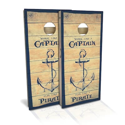 Captain Pirate Outdoor Cornhole Board Set