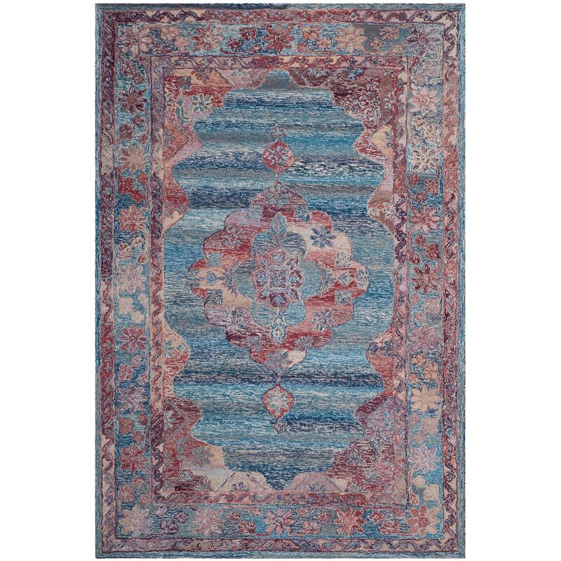 SAFAVIEH Handmade Distressed Tisa Vintage Boho Oushak Oriental Polyester