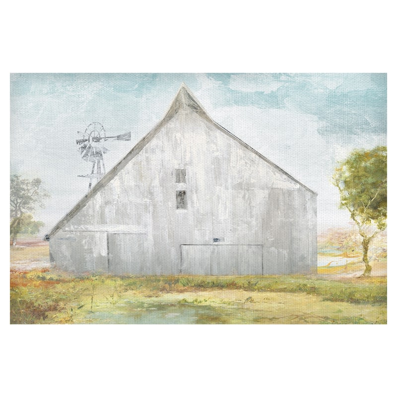Big Gray Barn by Willowbrook Fine Art Canvas Art Print