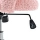 preview thumbnail 17 of 78, Criss Cross Chair with Wheels, Teddy Fabric Home Office Chair, 360°Swivel Height Adjustable Swivel Vanity Chair - N/A