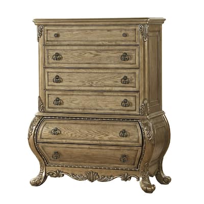 Versaille Vintage Oak 6-Drawer Dresser