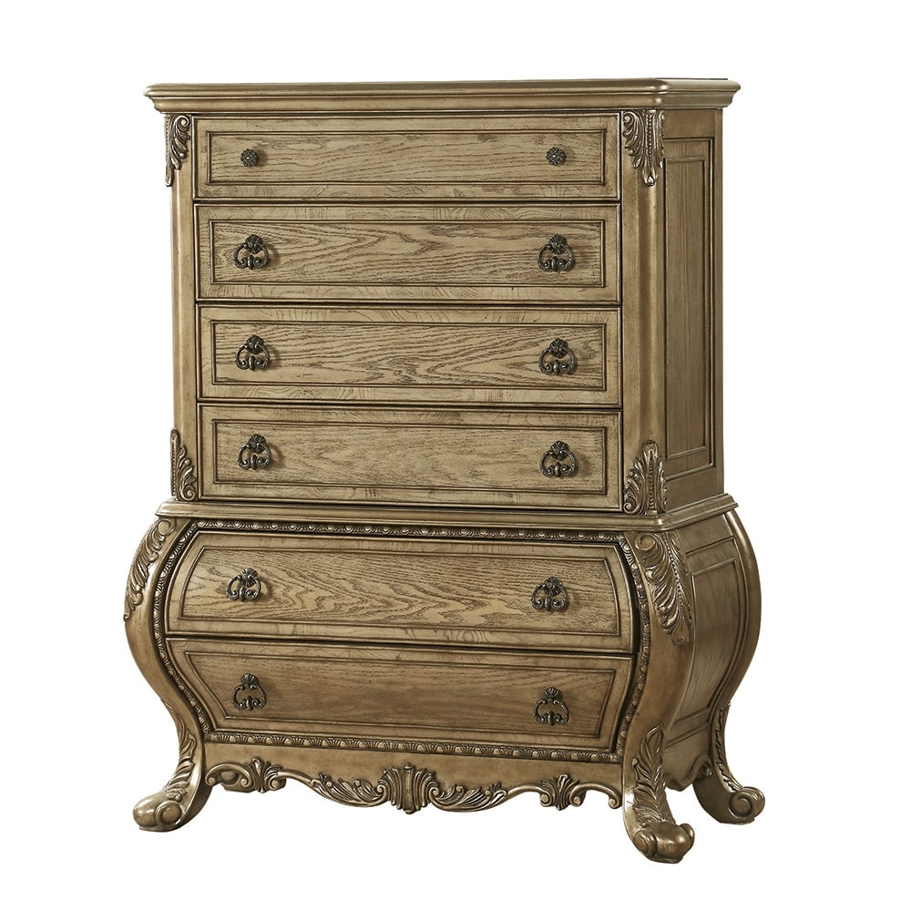 Versaille Vintage Oak 6-Drawer Dresser