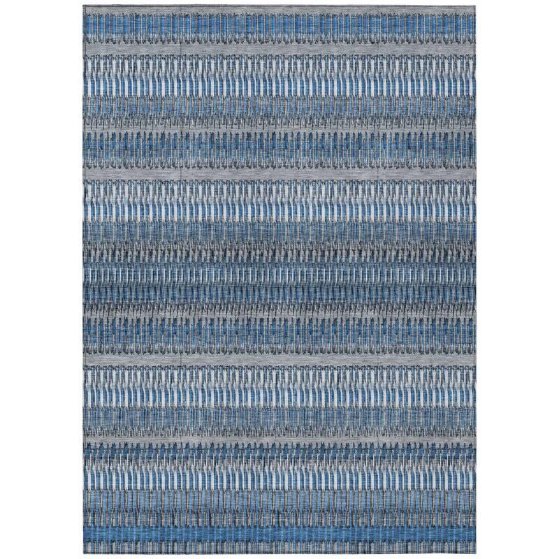 HomeRoots Striped Transitional Rectangle Outdoor Rug
