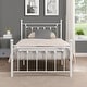 preview thumbnail 2 of 7, Twin Size Modern Comfort Style Metal Bed Frame with Headboard and Footboard
