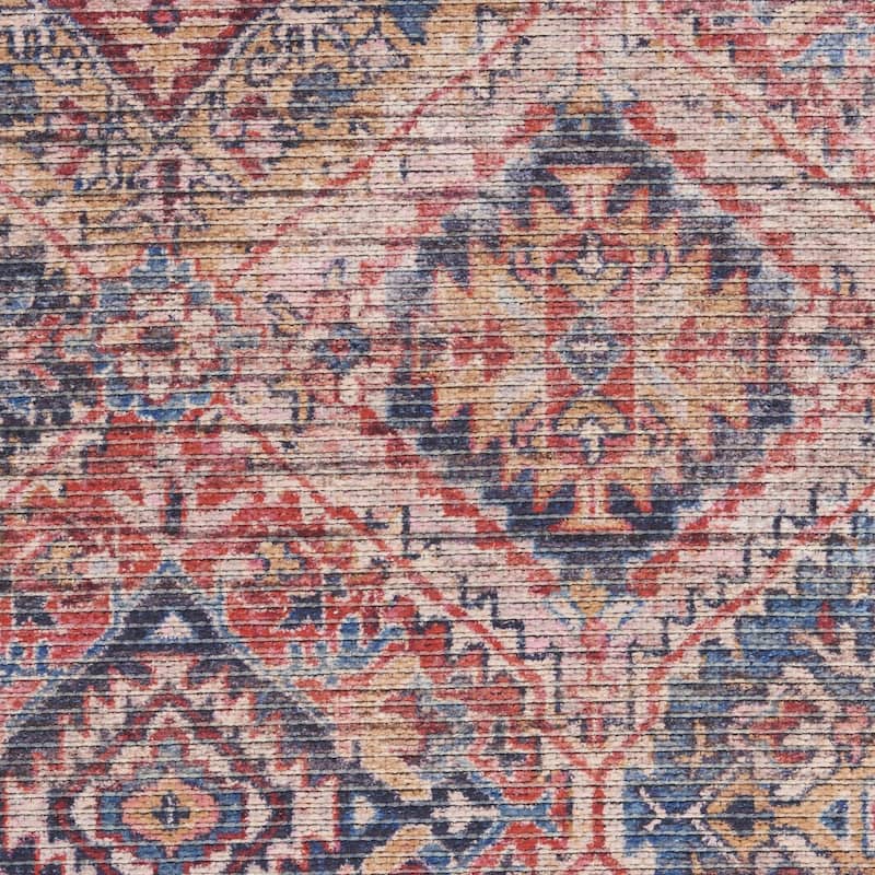 Panu Power Loomed Distressed Floral Area Rug By HomeRoots - 9' x 12'