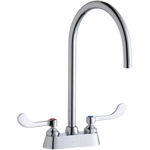Elkay 1.5 GPM Deck Mounted Double Wrist Blade Handle Utility Faucet - Chrome