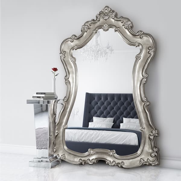 Large Blue Painted Mirror Made From Reclaimed Teak