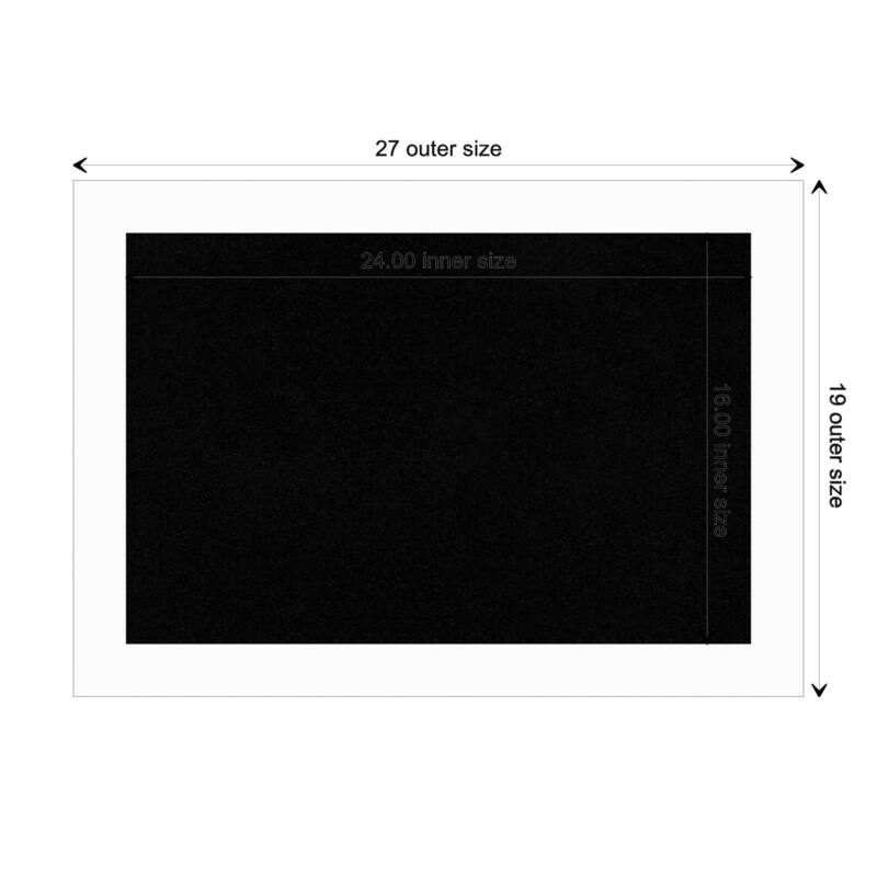 Basic White Narrow Wood Framed Black Corkboard Bulletin Board - Board Size 24x16