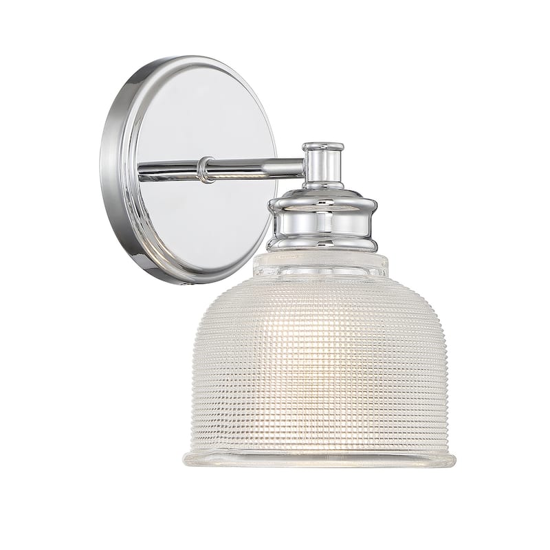Bellevue SH90093 10" Tall Bathroom Sconce with Textured Glass Shade