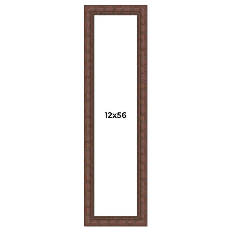 12x56 Frame Pewter Solid Wood Picture Frame Width 1.625 Inches | Interior Frame Depth 0.6875 Inches