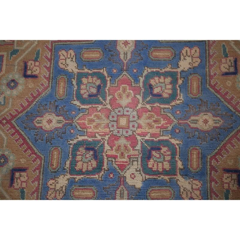 Tabriz Persian Vintage Area Rug Hand-Knotted Traditional Wool Carpet - 9'6"x 12'10"