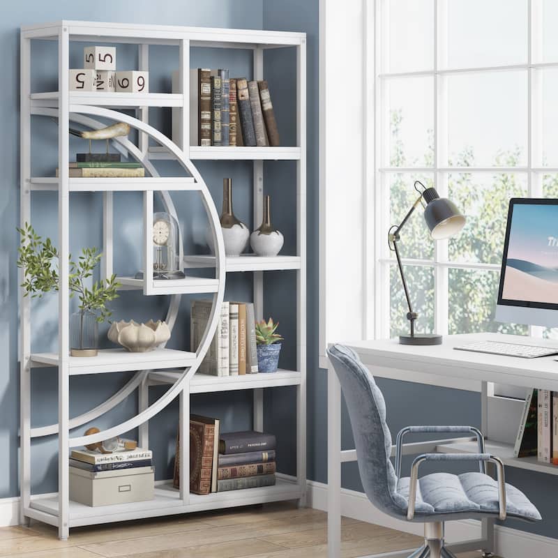 5-Tier Industrial Bookshelf, Open Etagere Storage for Living Room