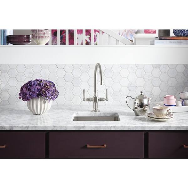 Shop Kohler K 7342 4 Hirise Stainless Steel Two Handle Bar Faucet