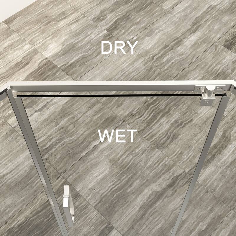 34"W x 72" H Framed Neo-Angle Hinged Shower Door - 34'' x 0.31'' x 72''