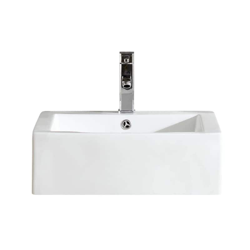 Fine Fixtures Ceramic White Bathroom Vessel Sink