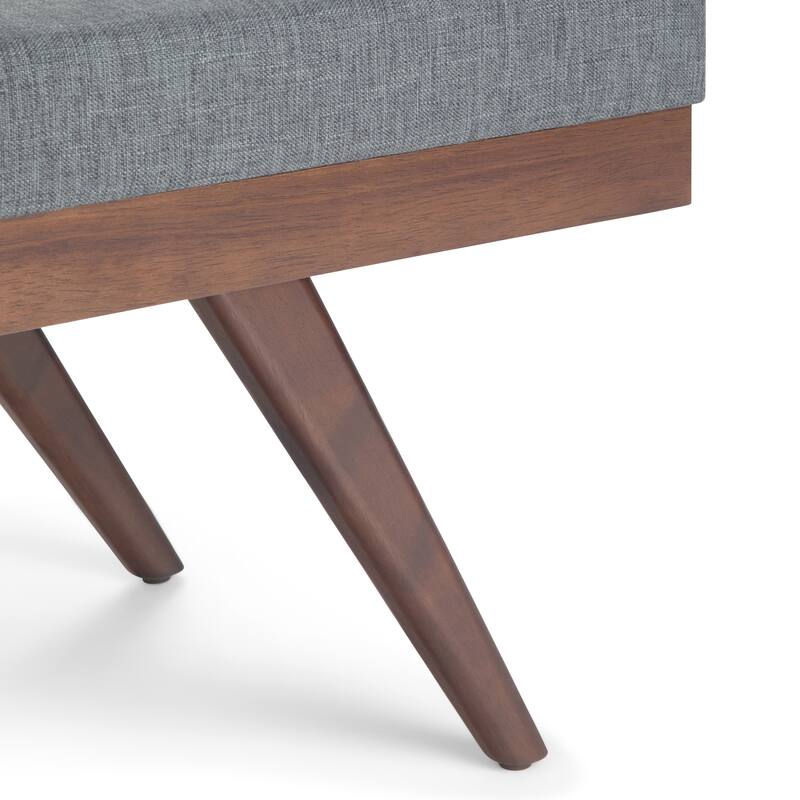 WYNDENHALL Nadine 48 inch Wide Mid Century Modern Rectangle Ottoman Bench