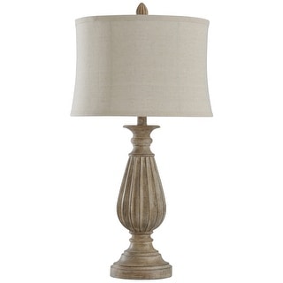 ラテさま2点 StyleCraft Poly Brown with Black Tint Table Lamp - Beige